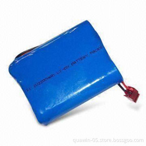 Li-ion Battery Pack with Rated Voltage of 11.1V, Measuring 53.34 x 15.24 x 63.5 mm